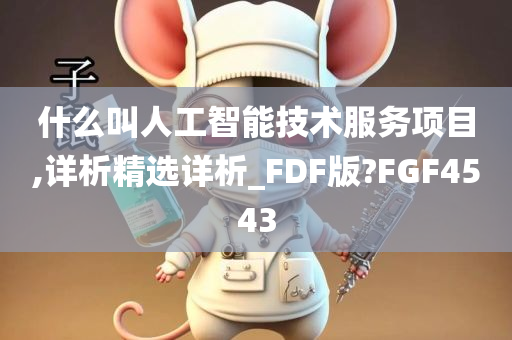 什么叫人工智能技术服务项目,详析精选详析_FDF版?FGF4543