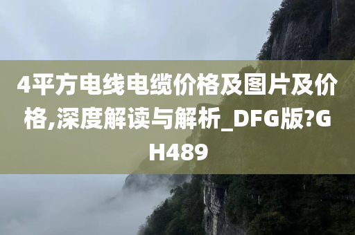 4平方电线电缆价格及图片及价格,深度解读与解析_DFG版?GH489