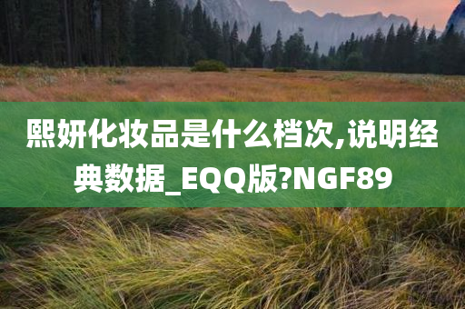 熙妍化妆品是什么档次,说明经典数据_EQQ版?NGF89