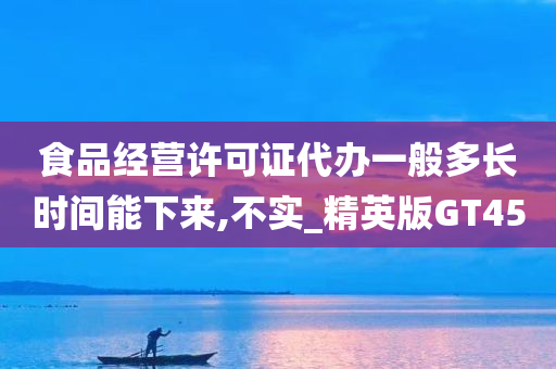 食品经营许可证代办一般多长时间能下来,不实_精英版GT45