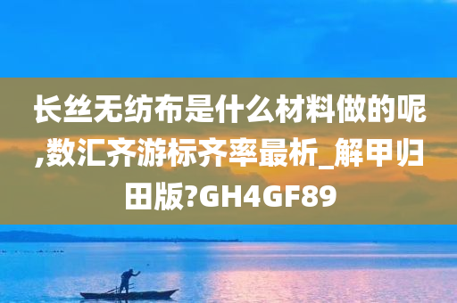 长丝无纺布是什么材料做的呢,数汇齐游标齐率最析_解甲归田版?GH4GF89