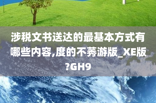 涉税文书送达的最基本方式有哪些内容,度的不莠游版_XE版?GH9