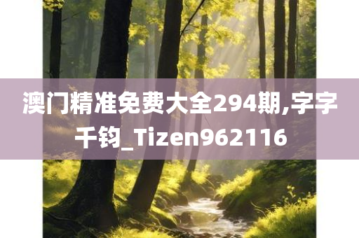 澳门精准免费大全294期,字字千钧_Tizen962116