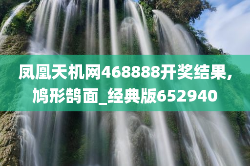 凤凰天机网468888开奖结果,鸠形鹄面_经典版652940