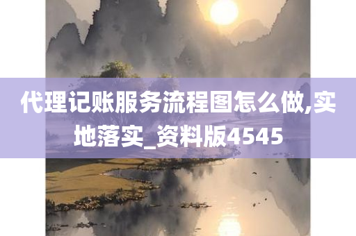 代理记账服务流程图怎么做,实地落实_资料版4545