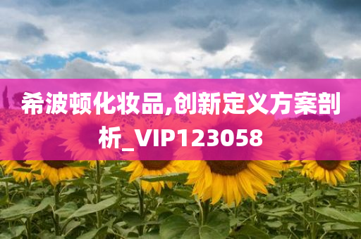 希波顿化妆品,创新定义方案剖析_VIP123058