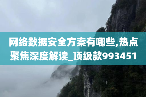 网络数据安全方案有哪些,热点聚焦深度解读_顶级款993451