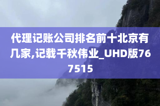 代理记账公司排名前十北京有几家,记载千秋伟业_UHD版767515