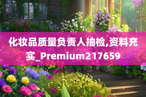 化妆品质量负责人抽检,资料充实_Premium217659