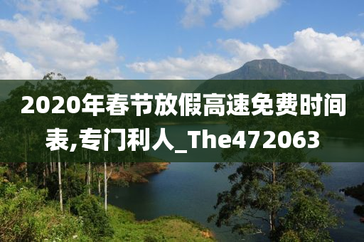 2020年春节放假高速免费时间表,专门利人_The472063