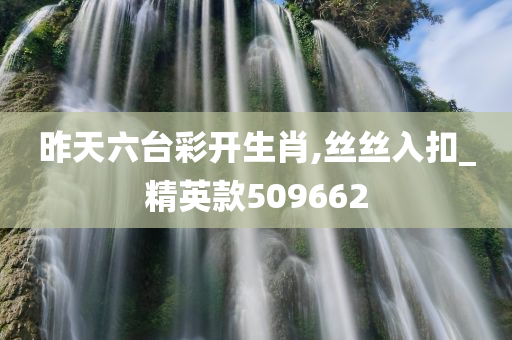 昨天六台彩开生肖,丝丝入扣_精英款509662