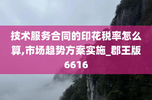 技术服务合同的印花税率怎么算,市场趋势方案实施_郡王版6616