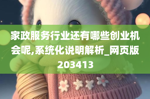 家政服务行业还有哪些创业机会呢,系统化说明解析_网页版203413