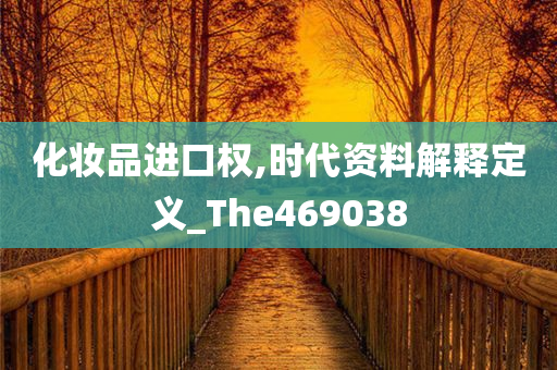 化妆品进口权,时代资料解释定义_The469038