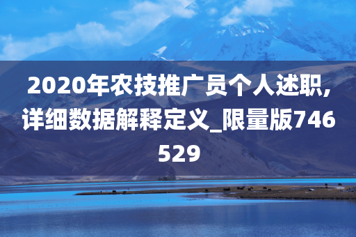 2020年农技推广员个人述职,详细数据解释定义_限量版746529