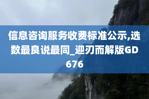 信息咨询服务收费标准公示,选数最良说最同_迎刃而解版GD676