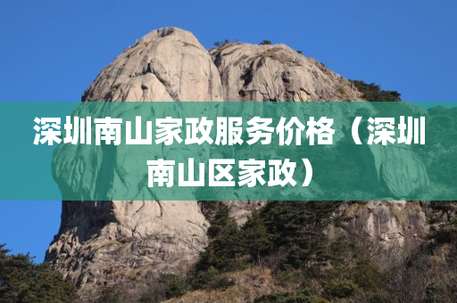 深圳南山家政服务价格（深圳南山区家政）