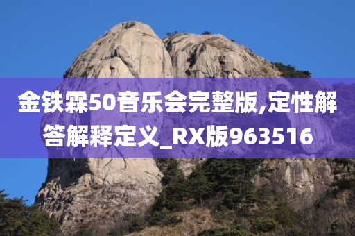 金铁霖50音乐会完整版,定性解答解释定义_RX版963516