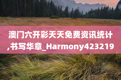 澳门六开彩天天免费资讯统计,书写华章_Harmony423219