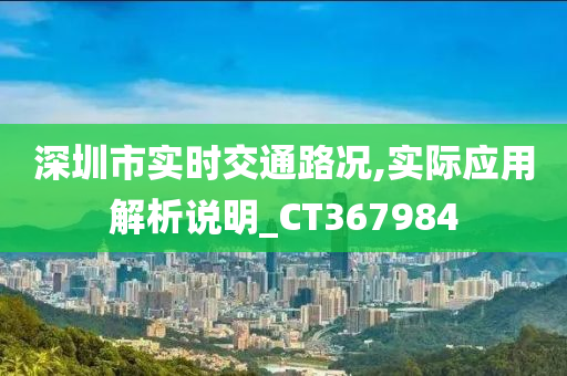 深圳市实时交通路况,实际应用解析说明_CT367984