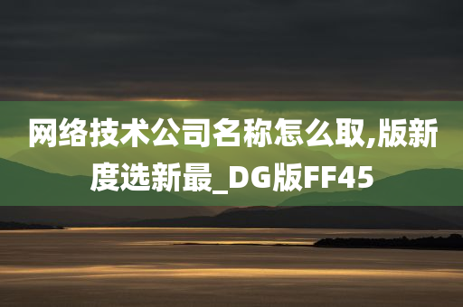 网络技术公司名称怎么取,版新度选新最_DG版FF45