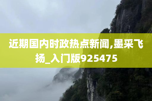 近期国内时政热点新闻,墨采飞扬_入门版925475