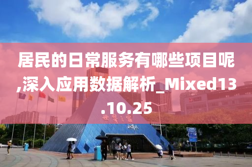 居民的日常服务有哪些项目呢,深入应用数据解析_Mixed13.10.25