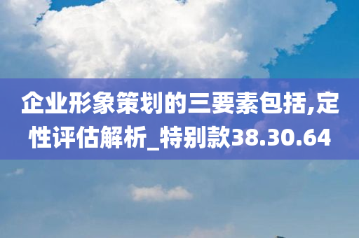 企业形象策划的三要素包括,定性评估解析_特别款38.30.64