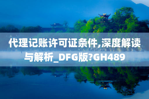 代理记账许可证条件,深度解读与解析_DFG版?GH489