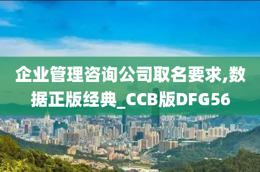 企业管理咨询公司取名要求,数据正版经典_CCB版DFG56