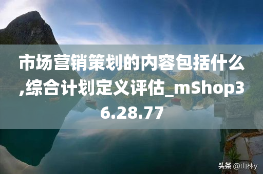 市场营销策划的内容包括什么,综合计划定义评估_mShop36.28.77