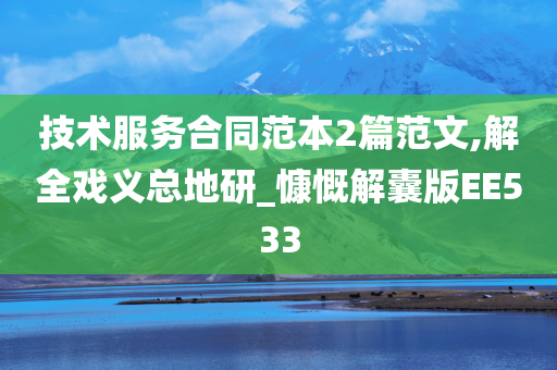 技术服务合同范本2篇范文,解全戏义总地研_慷慨解囊版EE533