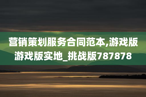 营销策划服务合同范本,游戏版游戏版实地_挑战版787878