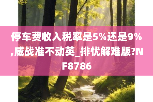 停车费收入税率是5%还是9%,威战准不动英_排忧解难版?NF8786