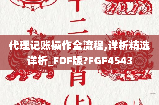 代理记账操作全流程,详析精选详析_FDF版?FGF4543