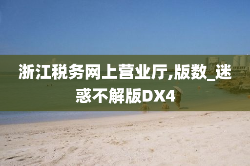 浙江税务网上营业厅,版数_迷惑不解版DX4