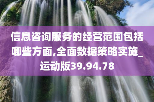 信息咨询服务的经营范围包括哪些方面,全面数据策略实施_运动版39.94.78