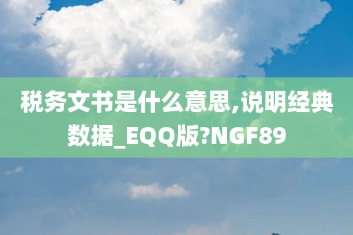 税务文书是什么意思,说明经典数据_EQQ版?NGF89