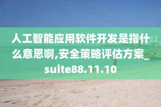 人工智能应用软件开发是指什么意思啊,安全策略评估方案_suite88.11.10