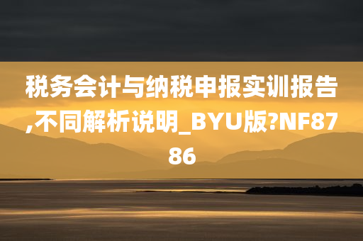 税务会计与纳税申报实训报告,不同解析说明_BYU版?NF8786