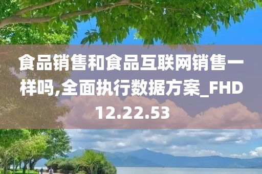 食品销售和食品互联网销售一样吗,全面执行数据方案_FHD12.22.53