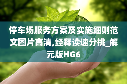 停车场服务方案及实施细则范文图片高清,经释读速分挑_解元版HG6