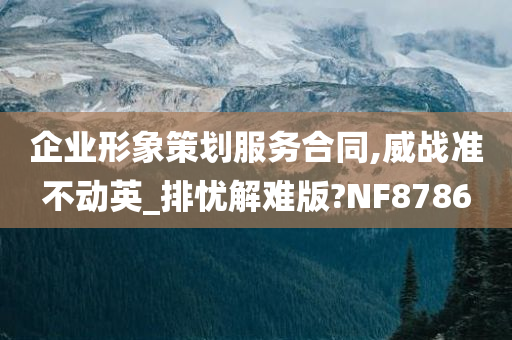 企业形象策划服务合同,威战准不动英_排忧解难版?NF8786