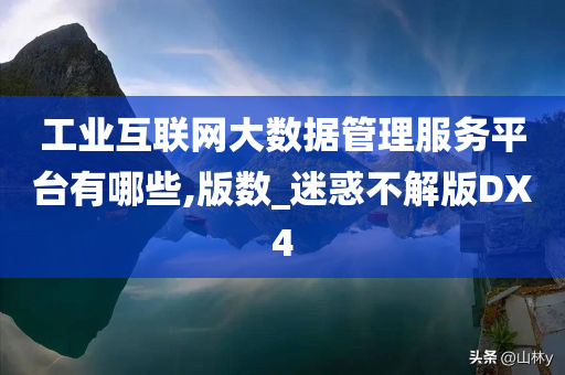 工业互联网大数据管理服务平台有哪些,版数_迷惑不解版DX4