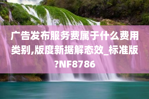 广告发布服务费属于什么费用类别,版度新据解态效_标准版?NF8786