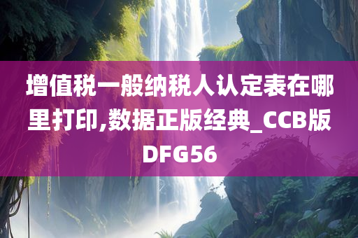 增值税一般纳税人认定表在哪里打印,数据正版经典_CCB版DFG56