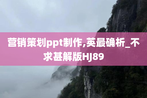 营销策划ppt制作,英最确析_不求甚解版HJ89