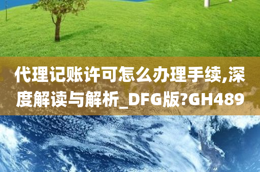 代理记账许可怎么办理手续,深度解读与解析_DFG版?GH489