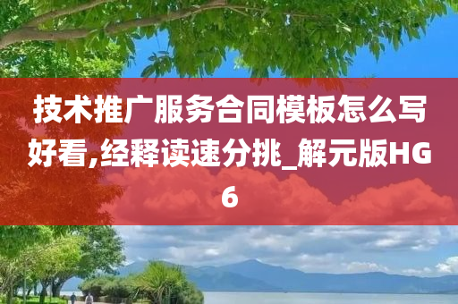 技术推广服务合同模板怎么写好看,经释读速分挑_解元版HG6