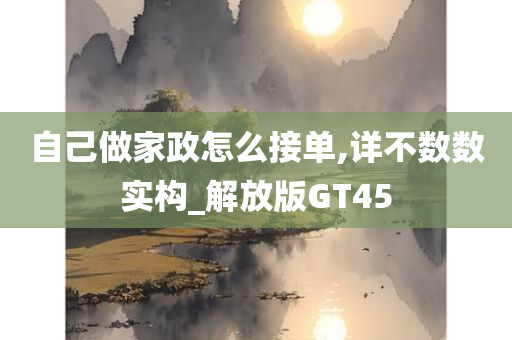 自己做家政怎么接单,详不数数实构_解放版GT45